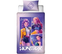 K-POP Demon Hunters Copripiumino REVERSIBILE SET LETTO 140x200cm Poliestere 6335