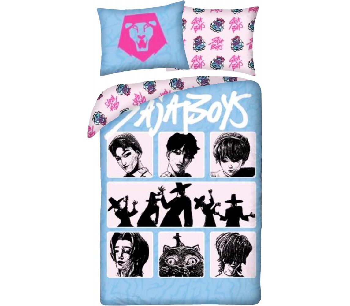 K-POP Demon Hunters Copripiumino REVERSIBILE SET LETTO 140x200cm Cotone 5871