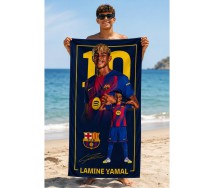 FC BARCELONA LAMINE YAMAL  Asciugamano Grande TELO MARE Spiaggia 70x140cm