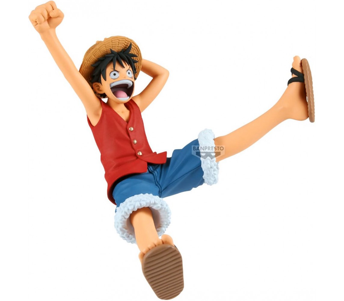 ONE PIECE Monkey D. Luffy Statua serie ROMANCE DOWN Vol. 1 Figura 13cm BANPRESTO
