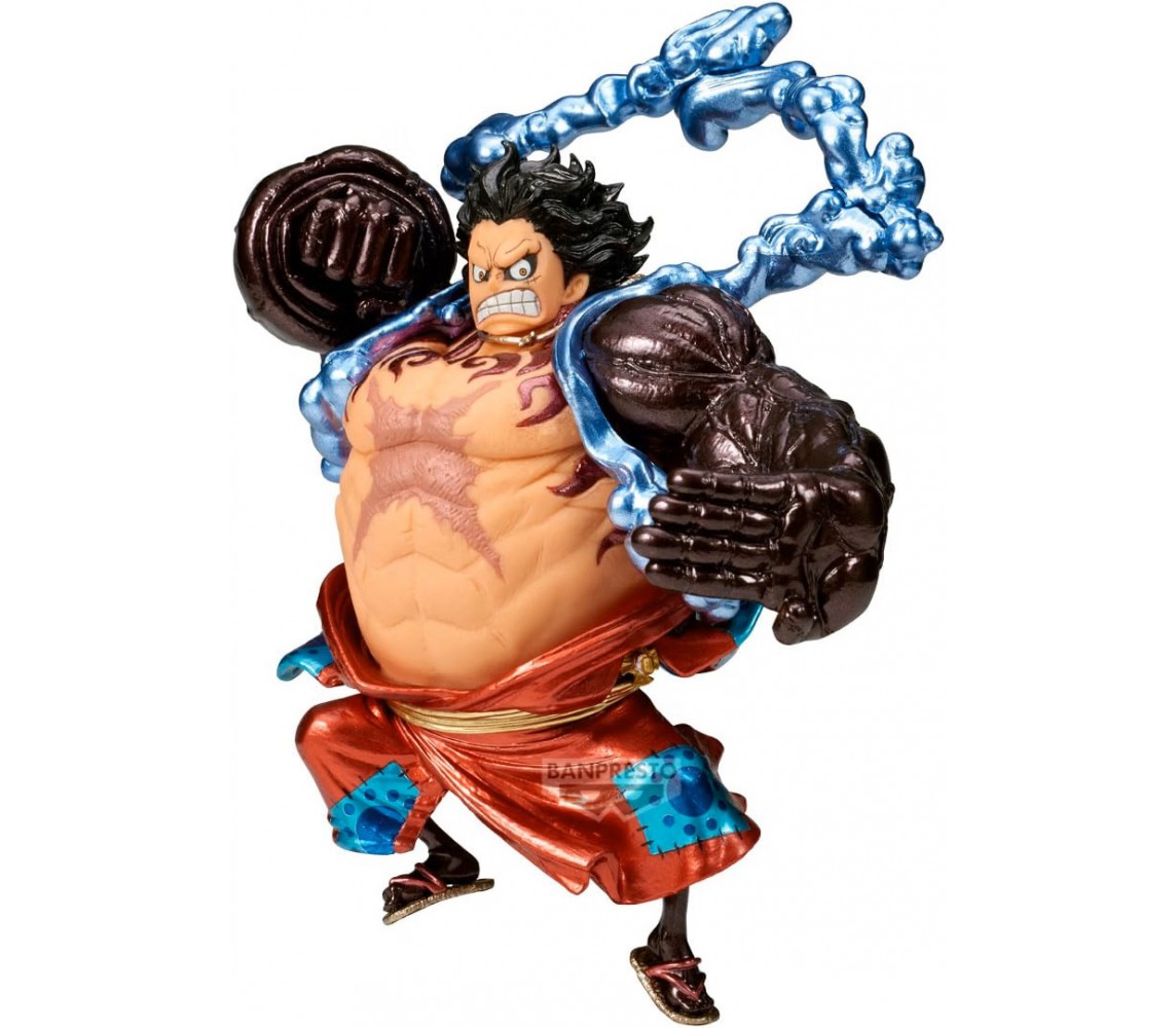 ONE PIECE Banpresto Figura Statua 19cm LUFFY GEAR 4 KING OF ARTIST Snakeman (A)