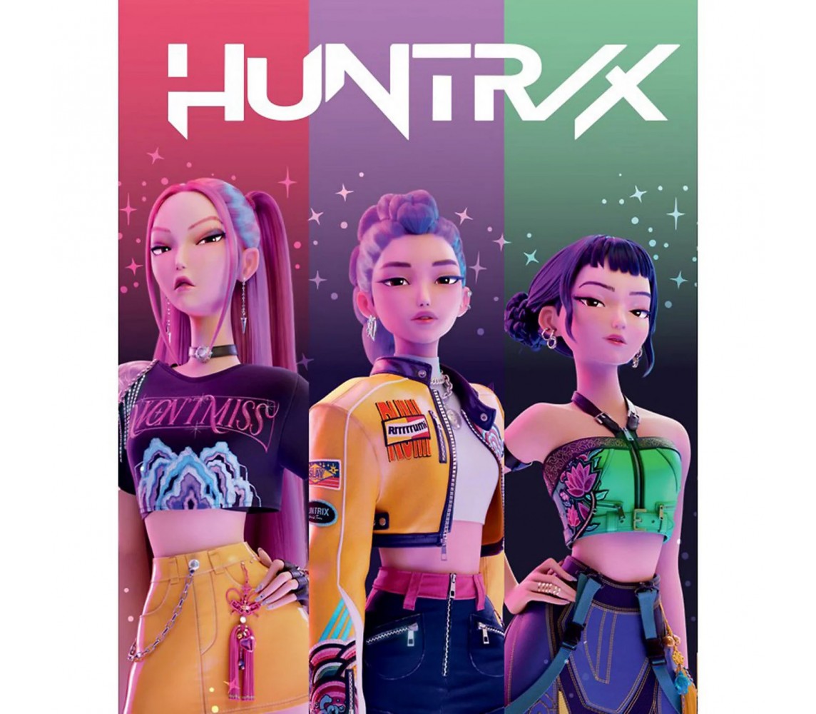 K-POP Demon Hunters Huntrix COPERTA Morbida Calda PLAID 160x130cm ORIGINALE 5987