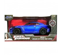 FAST FURIOUS BOX ROTTO Modellino NISSAN GT-R R35 BEN SOPRA di BRIAN 1/32 JADA