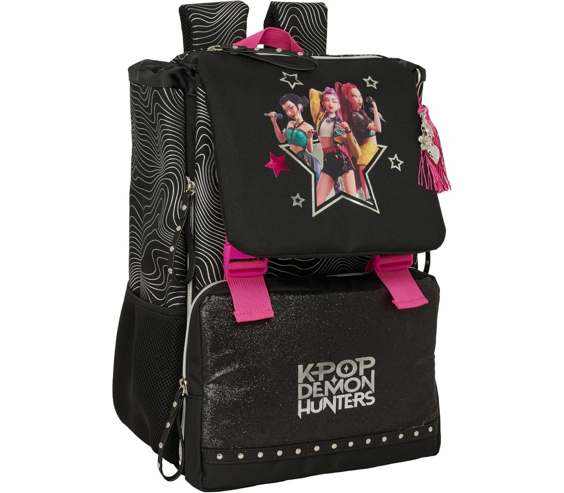 K-POP Demon Hunters Zaino Grande 41x28x15cm Energy HUNTRIX Originale SAFTA