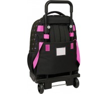K-POP Demon Hunters Trolley Zaino Nero con rotelle 45x33x225cm HUNTRIX SAFTA