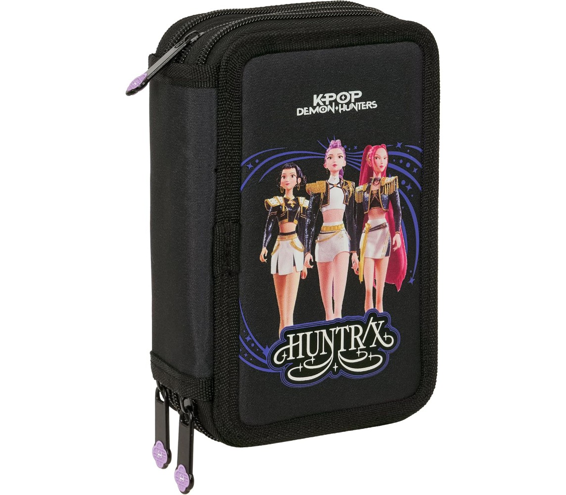 K-POP ASTUCCIO Triplo 3 TASCHE NERO Contiene 37 Pezzi ORIGINALE Demon Hunters