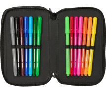 K-POP ASTUCCIO Triplo 3 TASCHE NERO Contiene 37 Pezzi ORIGINALE Demon Hunters