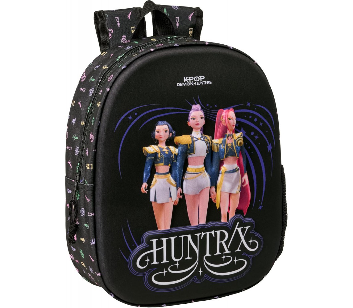 K-POP Demon Hunters Zaino 3D Piccolo 33x27x10cm Energy HUNTRIX Originale SAFTA