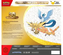 30. ANNIVERSARIO POKEMON gioco 3 carte promozionali +3 buste con POSTER ITALIANO
