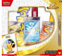 30. ANNIVERSARIO POKEMON gioco 3 carte promozionali +3 buste con POSTER ITALIANO