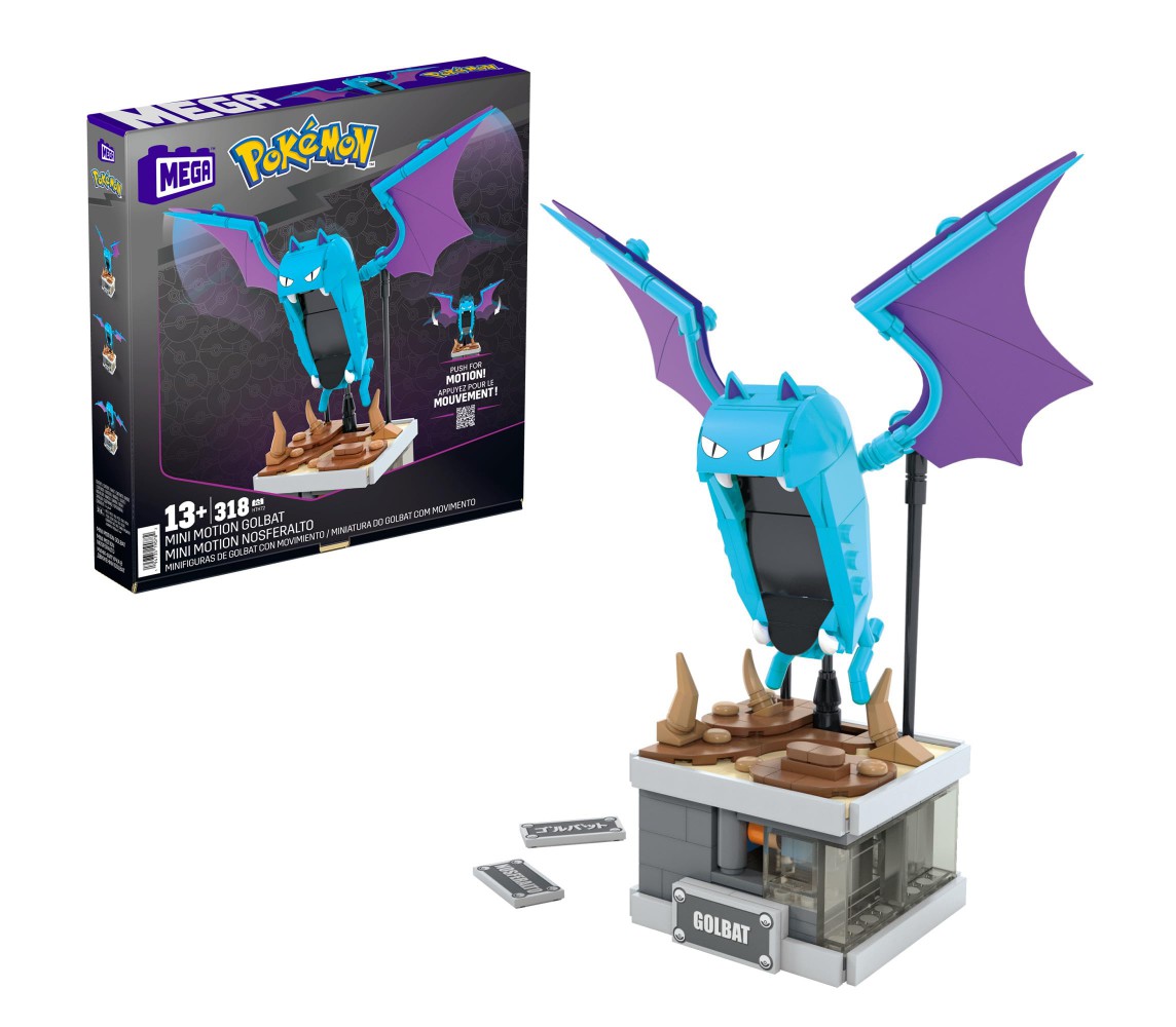 MEGA Pokémon BOX ROTTO  Golbat Mini Motion da costruire con 318 pezzi HTH72