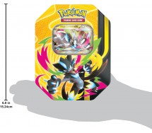 CARTE POKEMON gioco MEGA ZERAORA TIN METAL BOX ITALIANO 4 Buste +1 olografica