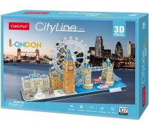 CITY LINE Puzzle 3D LONDRA LONDON 107 Pezzi in cartoncino originale CubicFun