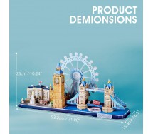 CITY LINE Puzzle 3D LONDRA LONDON 107 Pezzi in cartoncino originale CubicFun