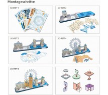 CITY LINE Puzzle 3D LONDRA LONDON 107 Pezzi in cartoncino originale CubicFun