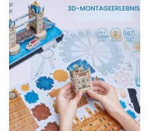 CITY LINE Puzzle 3D LONDRA LONDON 107 Pezzi in cartoncino originale CubicFun