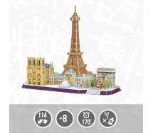 CITY LINE Puzzle 3D PARIGI PARIS 114 Pezzi in cartoncino originale CubicFun