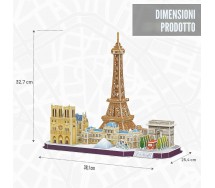 CITY LINE Puzzle 3D PARIGI PARIS 114 Pezzi in cartoncino originale CubicFun
