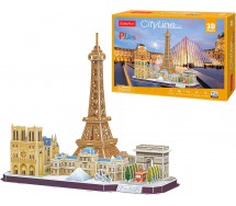 CITY LINE Puzzle 3D PARIGI PARIS 114 Pezzi in cartoncino originale CubicFun