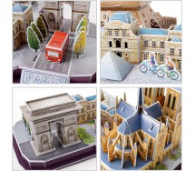 CITY LINE Puzzle 3D PARIGI PARIS 114 Pezzi in cartoncino originale CubicFun