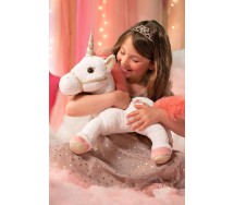 Peluche UNICORNO LICA BELLA con luci e suona melodie Lunghezza 35cm Gipsy