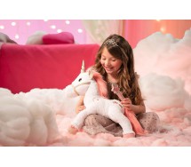 Peluche UNICORNO LICA BELLA con luci e suona melodie Lunghezza 35cm Gipsy