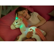 Peluche UNICORNO LICA BELLA con luci e suona melodie Lunghezza 35cm Gipsy