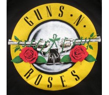 GUNS N' ROSES LOGO Hard Rock Music Felpa con Cappuccio NERA UFFICIALE Originale