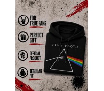 PINK FLOYD The Dark Side Of The Moon Hard Rock Music Felpa con Cappuccio NERA
