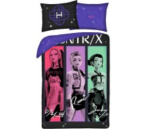 K-POP Demon Hunters Copripiumino REVERSIBILE SET LETTO 140x200cm Cotone 5864