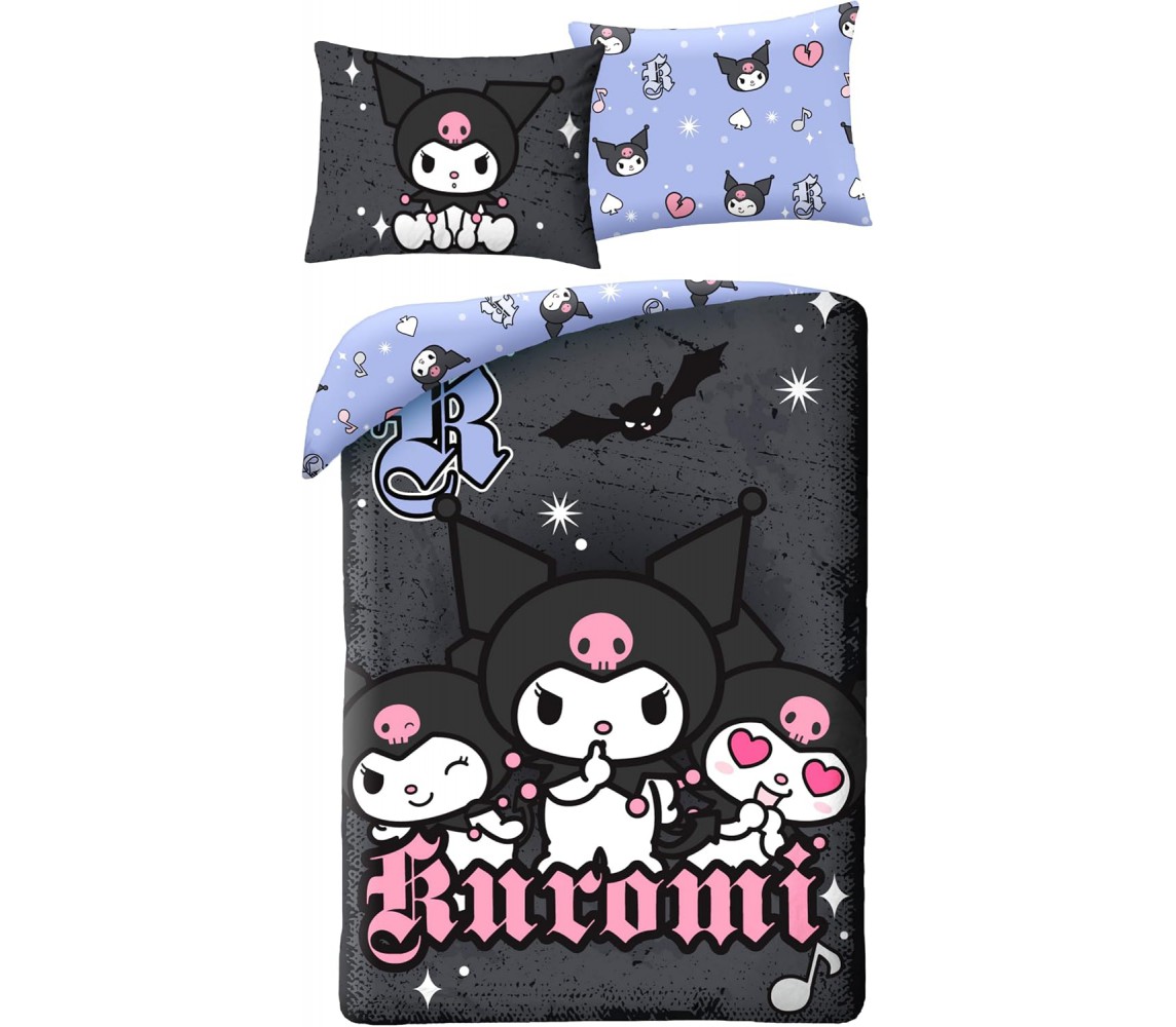 HELLO KITTY KUROMI  My Melody Copripiumino Federa SET LETTO 140x200cm ORIGINALE