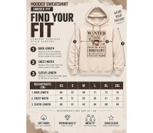 ONE PIECE Felpa con Cappuccio MONKEY D LUFFY WANTED Adulto ORIGINALE BEIGE