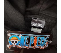 ONE PIECE Felpa con Cappuccio MONKEY D LUFFY STRAW HAT Adulto NERA