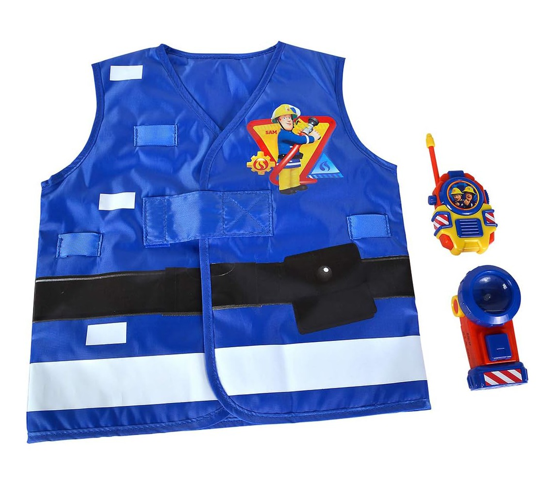 SAM IL POMPIERE Set di Salvataggio GILET torcia walkie-talkie ORIGINALE Simba