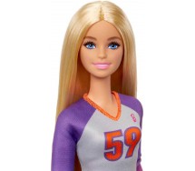 BARBIE Bambola Bionda Giocatrice VOLLEY Pallavolo Nr 59 Con Pallone Mattel HKT72