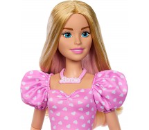 BARBIE GIGANTE XXL Bambola Bionda Alta 71cm Abito Rosa Accessori Mattel HYT84