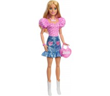 BARBIE GIGANTE XXL Bambola Bionda Alta 71cm Abito Rosa Accessori Mattel HYT84