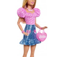 BARBIE GIGANTE XXL Bambola Bionda Alta 71cm Abito Rosa Accessori Mattel HYT84