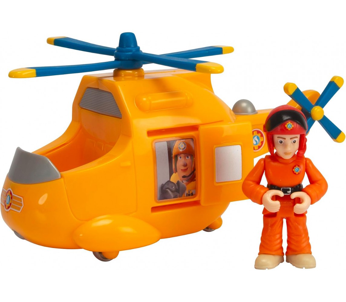 SAM IL POMPIERE Playset ELICOTTERO ANTINCENDIO WALLABY 2 con figura di Krystyna