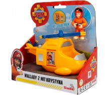 SAM IL POMPIERE Playset ELICOTTERO ANTINCENDIO WALLABY 2 con figura di Krystyna