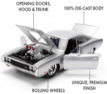 25. anniversario Fast Furious Modello Auto 1970 DODGE CHARGER 19cm - 1/24 Jada