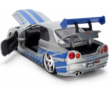 25. anniversario Fast Furious Modello Auto NISSAN SKYLINE BRIAN 20cm Scala 1/24