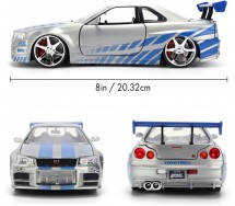 25. anniversario Fast Furious Modello Auto NISSAN SKYLINE BRIAN 20cm Scala 1/24