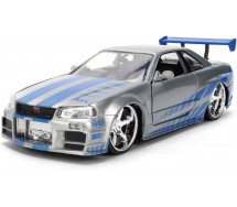 25. anniversario Fast Furious Modello Auto NISSAN SKYLINE BRIAN 20cm Scala 1/24