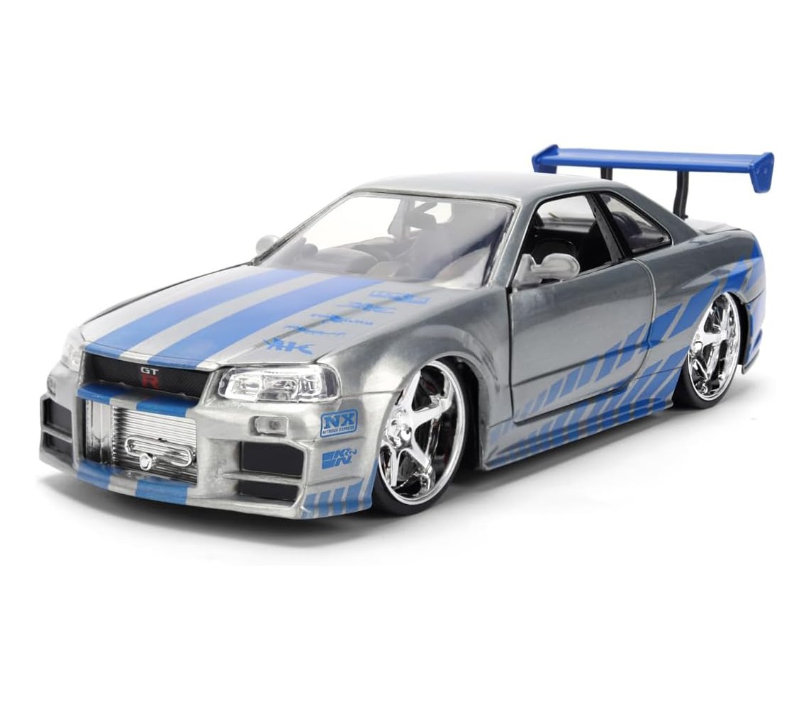 25. anniversario Fast Furious Modello Auto NISSAN SKYLINE BRIAN 20cm Scala 1/24