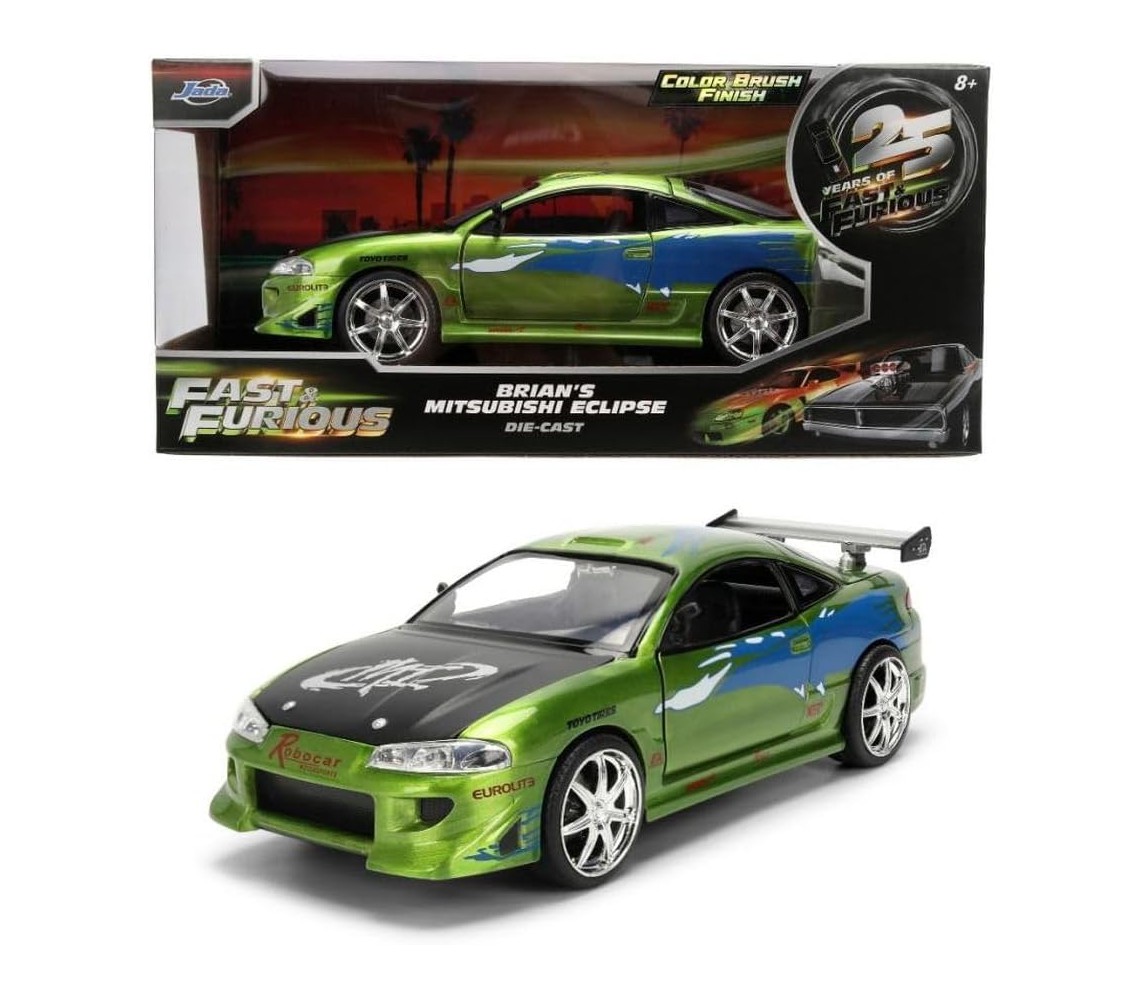 25. anniversario Fast Furious Modello Auto MITSUBISHI ECLIPSE  19cm Scala 1/24