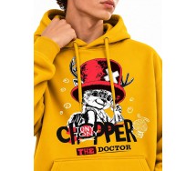 ONE PIECE Felpa con Cappuccio CHOPPER THE DOCTOR Adulto ORIGINALE GIALLA