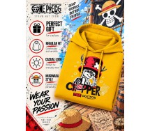 ONE PIECE Felpa con Cappuccio CHOPPER THE DOCTOR Adulto ORIGINALE GIALLA