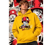 ONE PIECE Felpa con Cappuccio CHOPPER THE DOCTOR Adulto ORIGINALE GIALLA