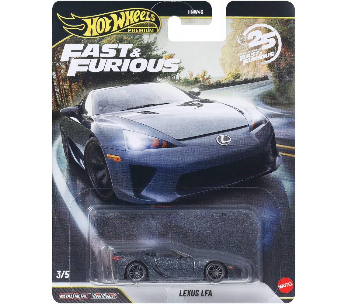 FAST FURIOUS Modello Auto Diecast LEXUS LFA Hot Wheels JHW66 1:64 7cm